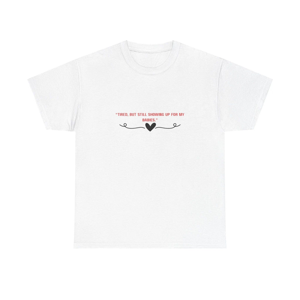 There But Still Standing Heart Tee | Minimal Script Heart Design