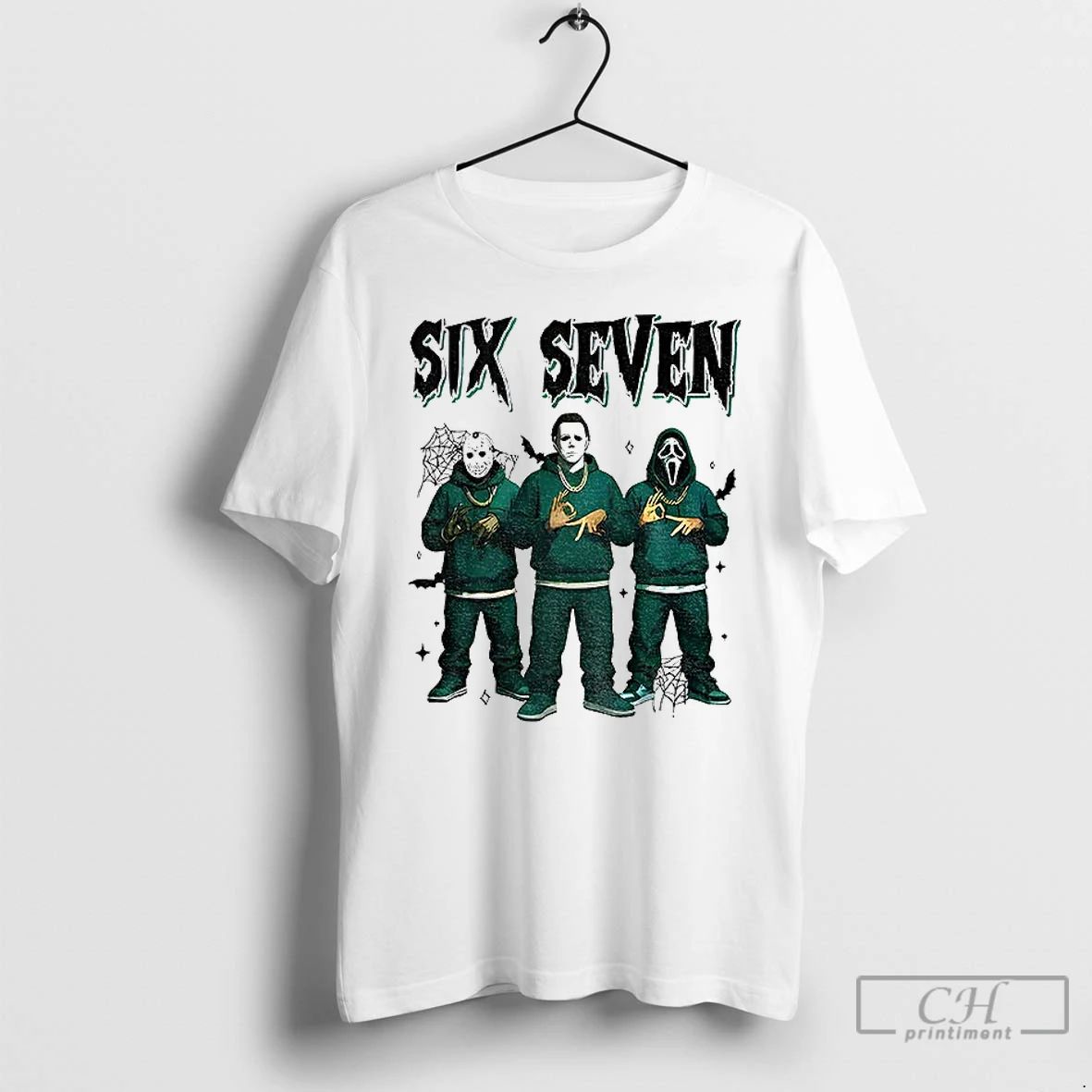 Classic Jason Voorhees Michael Myers And Ghostface Horror Characters Six Seven T Shirts