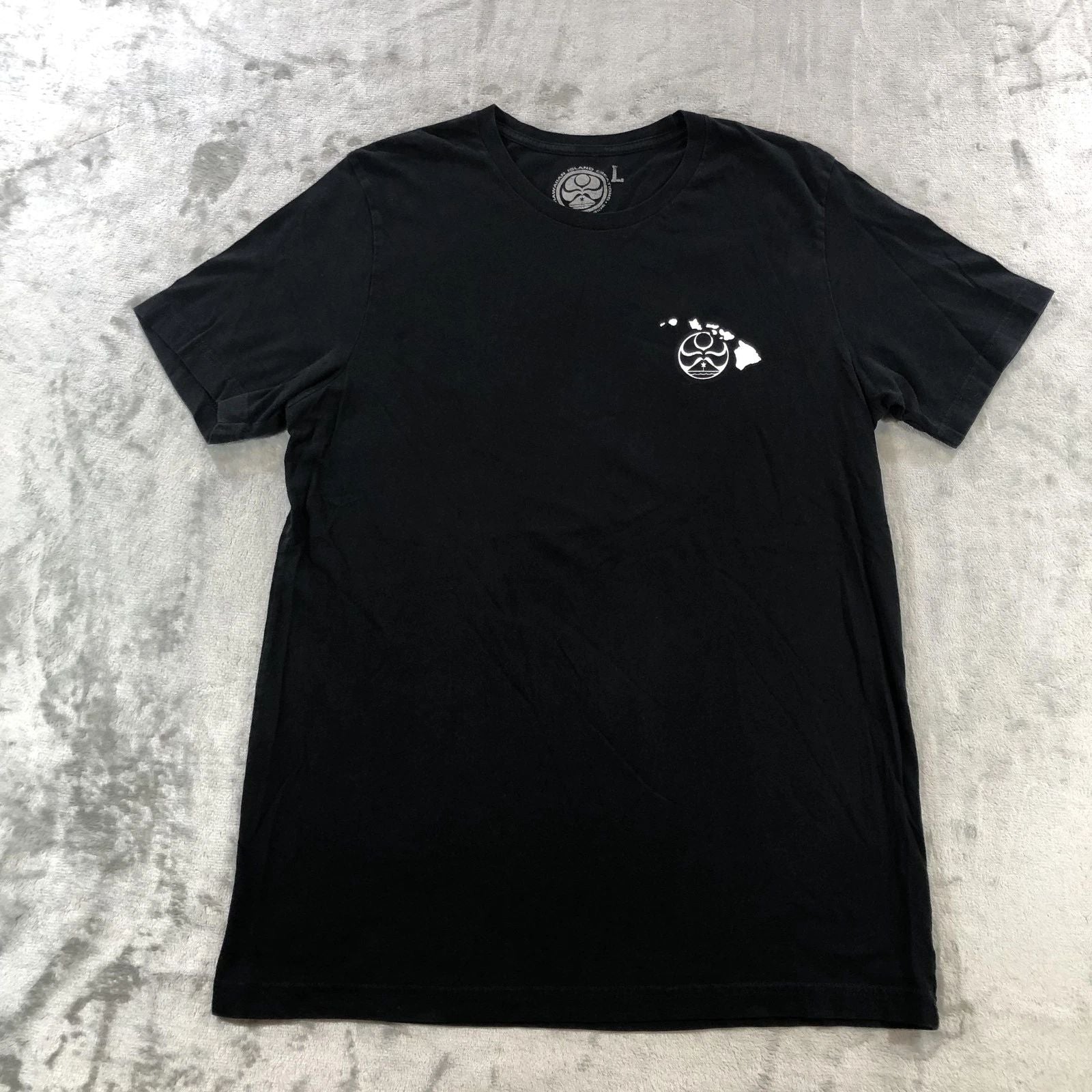Hawaiian Island Creations Shirt Mens Large Black Enjoy The Ride Surf Graphic Tee