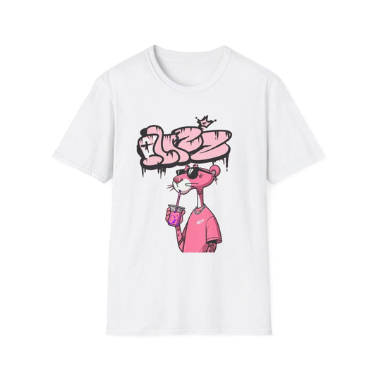 Pink Panther Graffiti T-Shirt | Cartoon Character, Bubble Tea Art