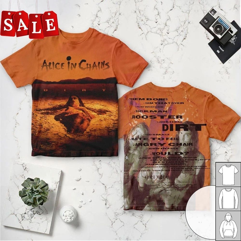 New Alice In Chains Dirt Album Cover Gift For Fans S-6XL 3D T-shirt MO669