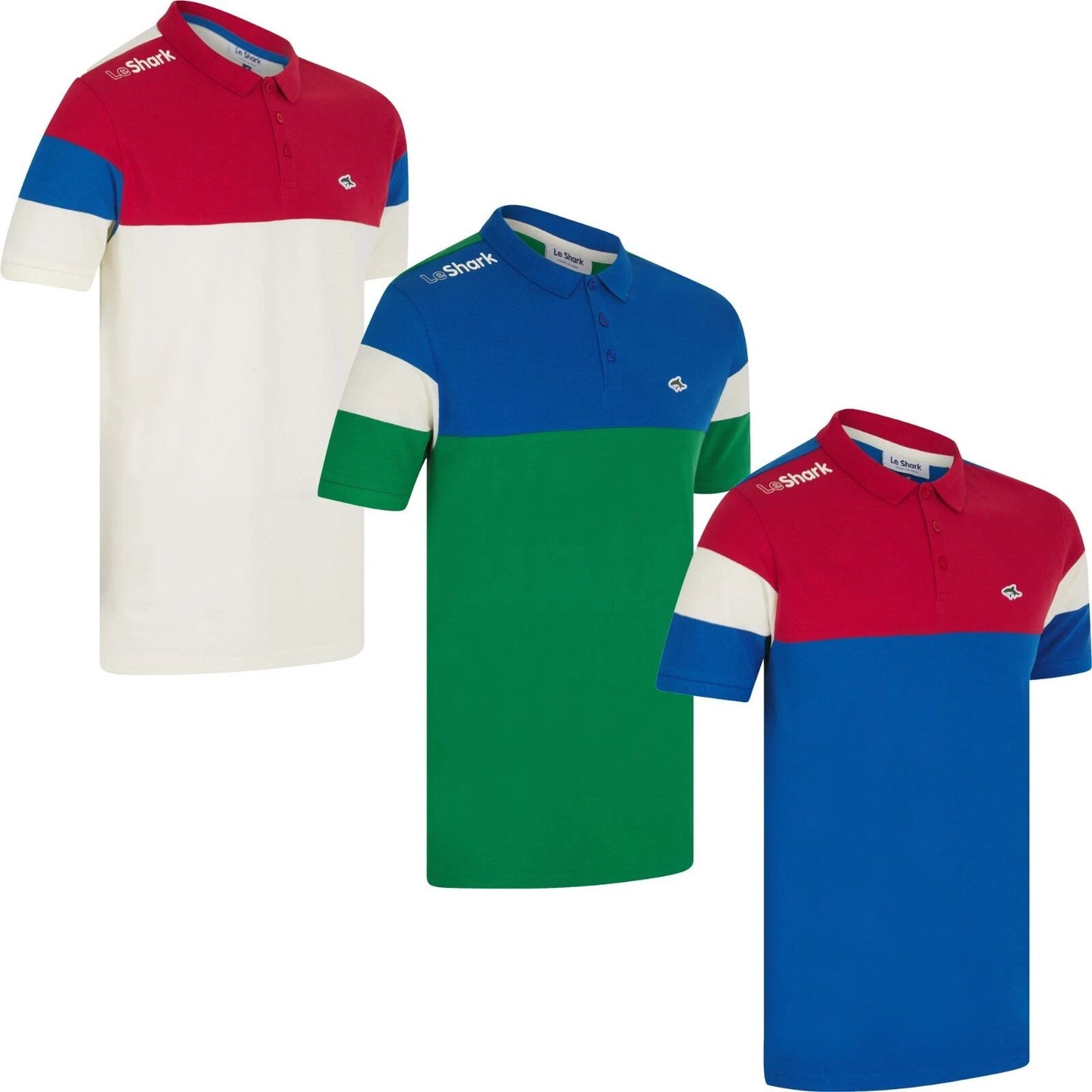 Men's Le Shark T-Shirt Collared PK Polo Shirt 100% Cotton Casual Top