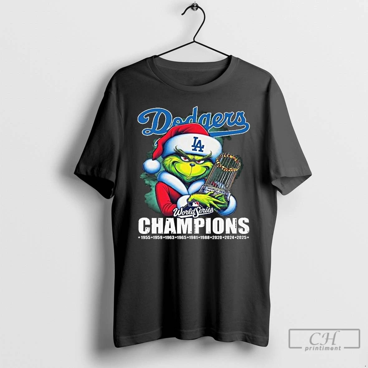 Premium Los Angeles Dodgers X The Grinch World Series Champions 2025 Long Sleve T Shirts