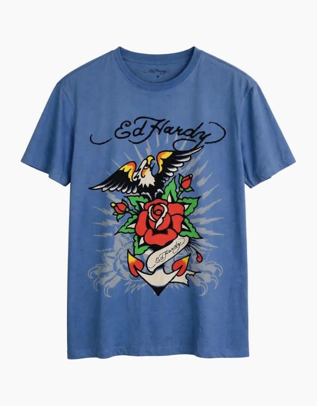 ED Hardy Eagle Vintage Wash Blue T-Shirt