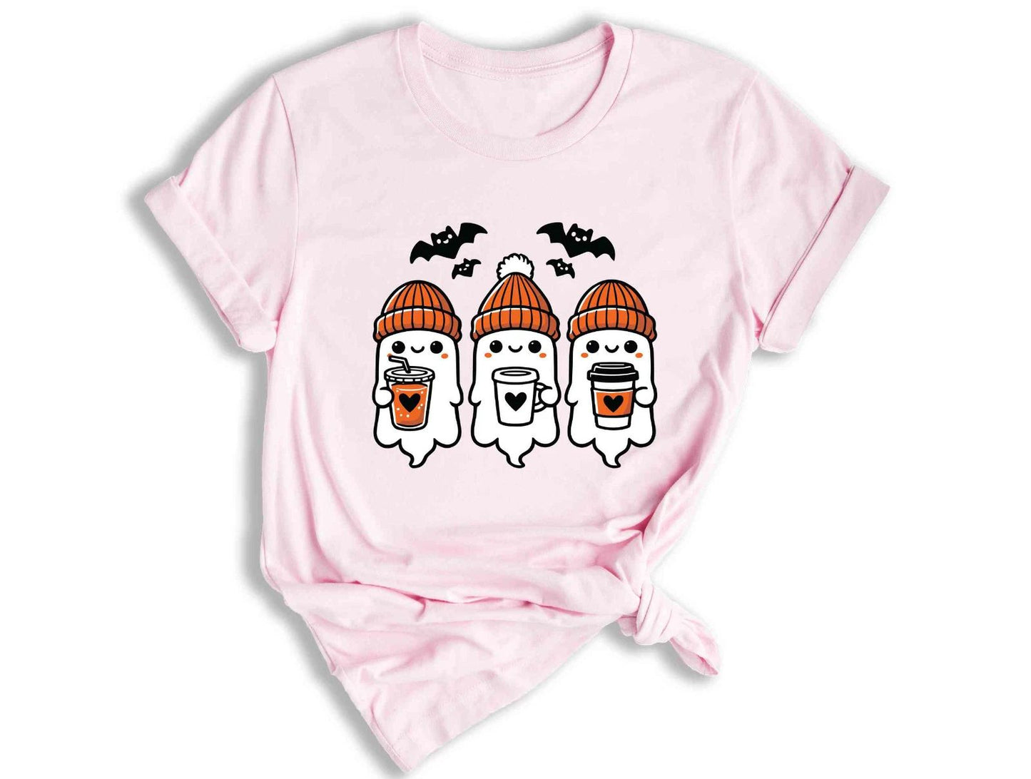 Halloween Coffee Ghosts Shirt, Cute Ghost Shirt, Coffee Halloween Shirt