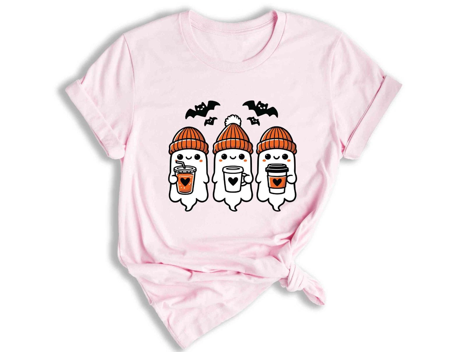 Halloween Coffee Ghosts Shirt, Cute Ghost Shirt, Coffee Halloween Shirt