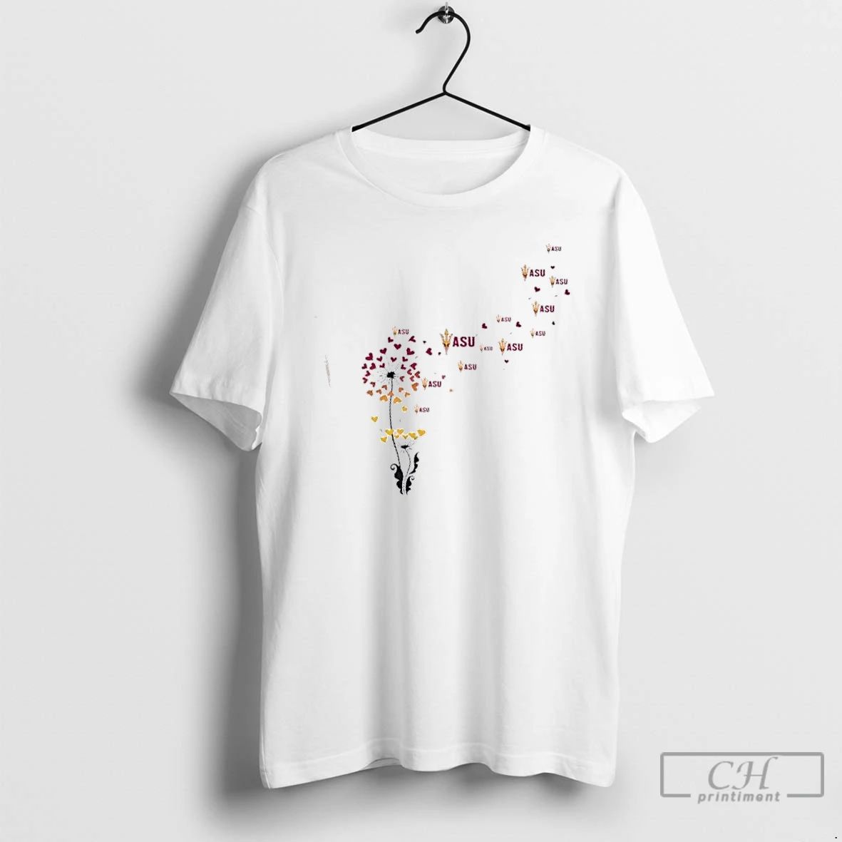 Classic Dandelion Flower Arizona State Sun Devils Football Logo T Shirts