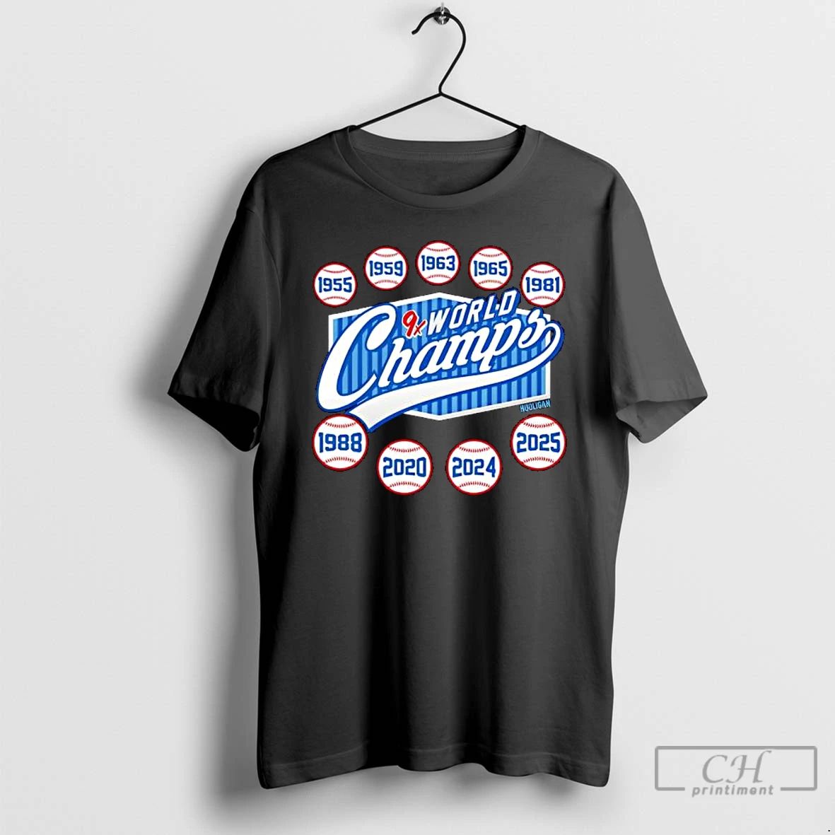 Classic Los Angeles Dodgers 9x World Champs Championship T Shirts