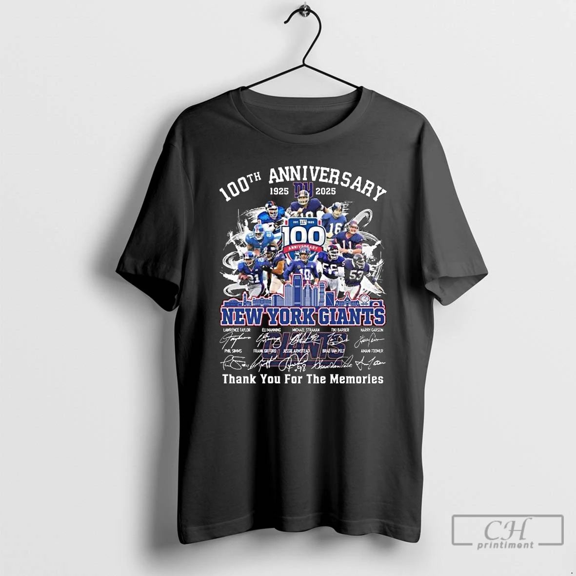 Classic New York Giants 100th Anniversary 1925 2025 Players Signatures Thank You For The Memories