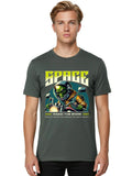 Space Mens Graphic Tee,100% Cotton,Casual Summer Wear