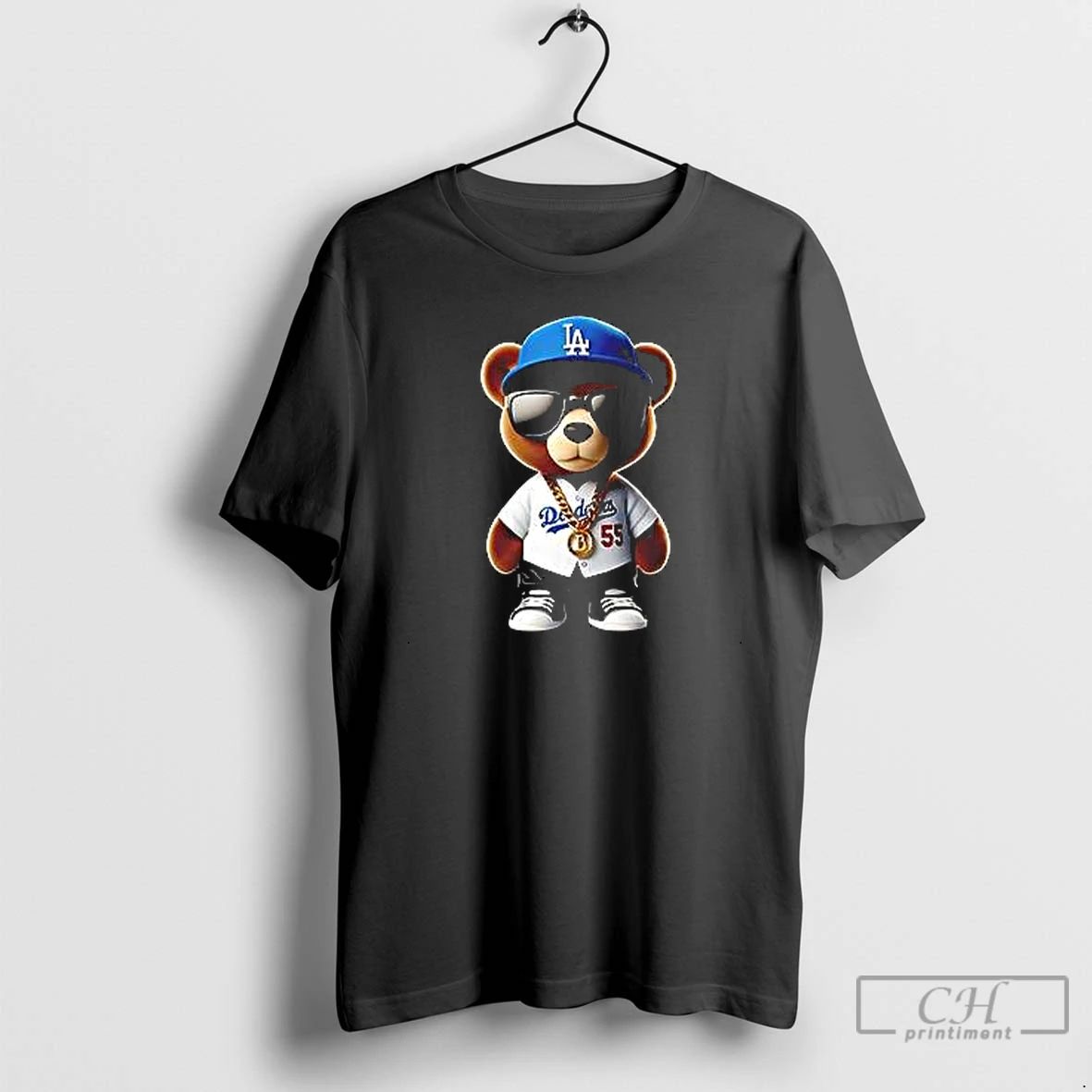 Premium Bear In Blue Dodger Classic T Shirts