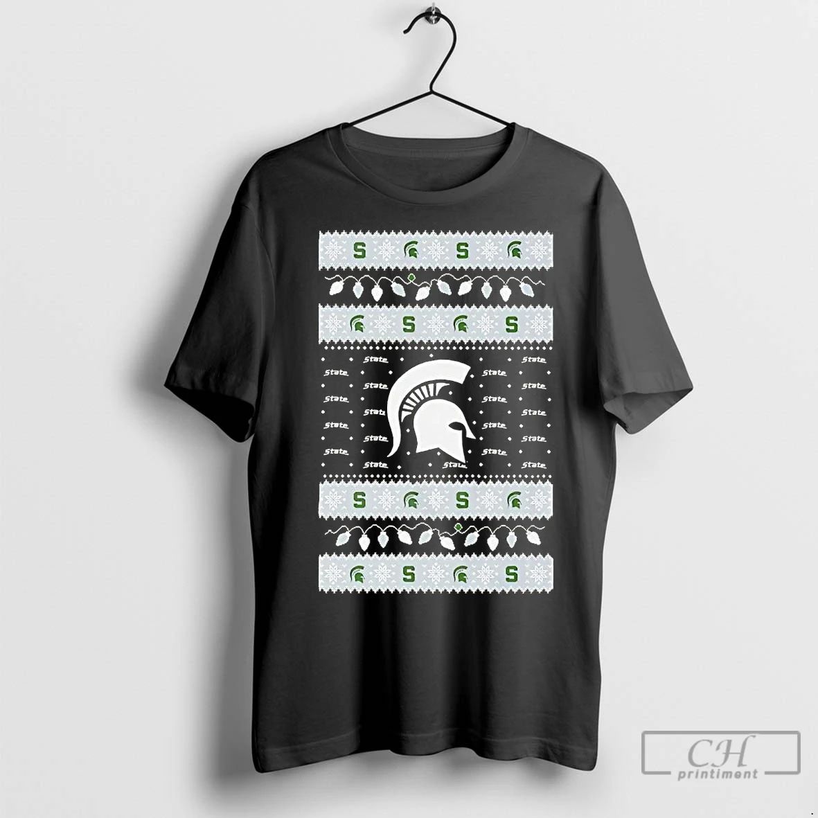 Premium Michigan State Spartans Ugly Christmas Light