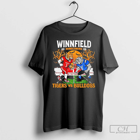 Classic Winnfield Tigers Vs Bulldogs Homecoming 2025 T Shirts