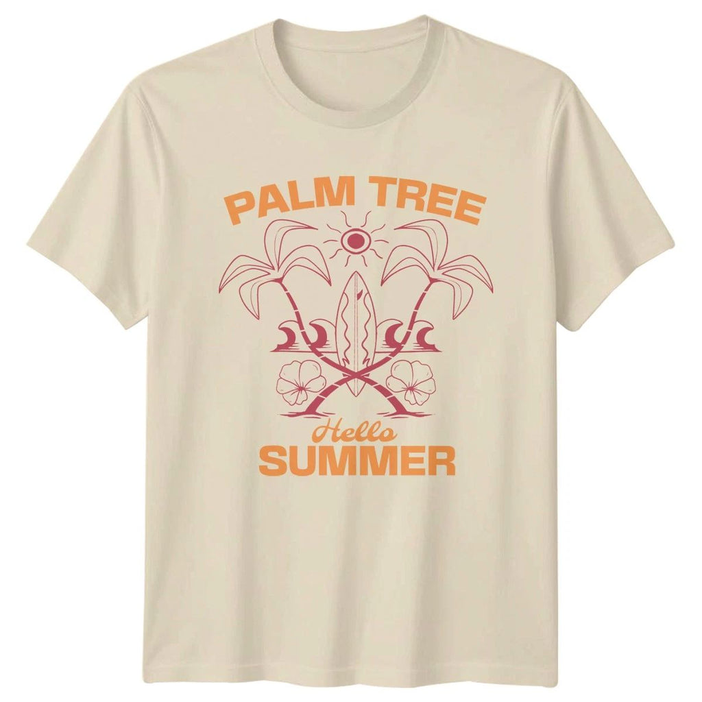 Palm Tree Hello Summer T-Shirt Tropical Beach Summer Gift For Him And Her