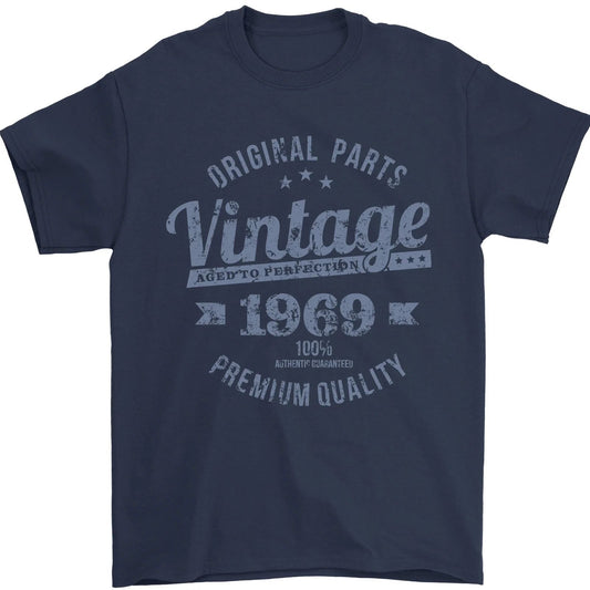 Vintage Year 57th Birthday 1969 Mens T-Shirt 100% Cotton