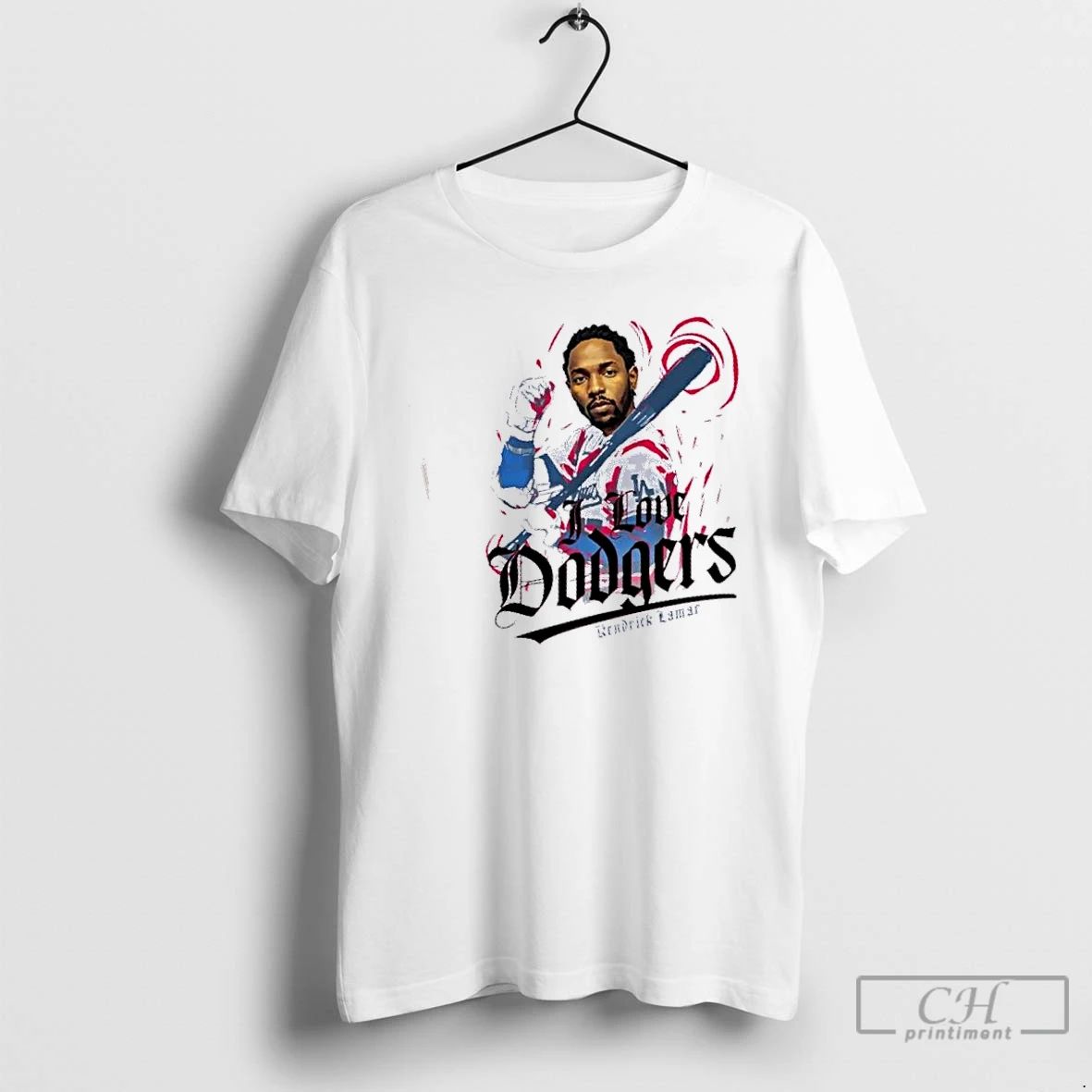 Classic Kendrick Lamar I Love Los Angeles Dodgers Baseball T Shirts