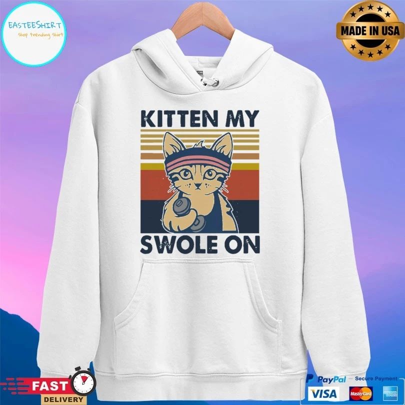 Strong Cat Kitten My Swole On Vintage T-shirt