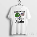 Premium Make Goys Great Again Pepe The Frog American Flag T Shirts