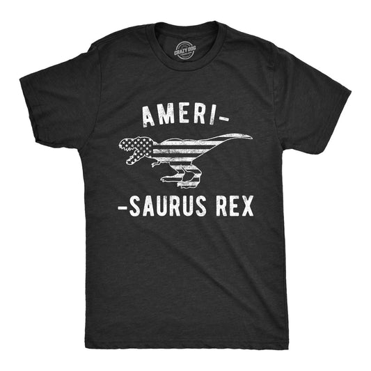 Mens Amerisaurus Rex T Shirt Funny 4th Of July T-Rex America Graphic Novelty Tee