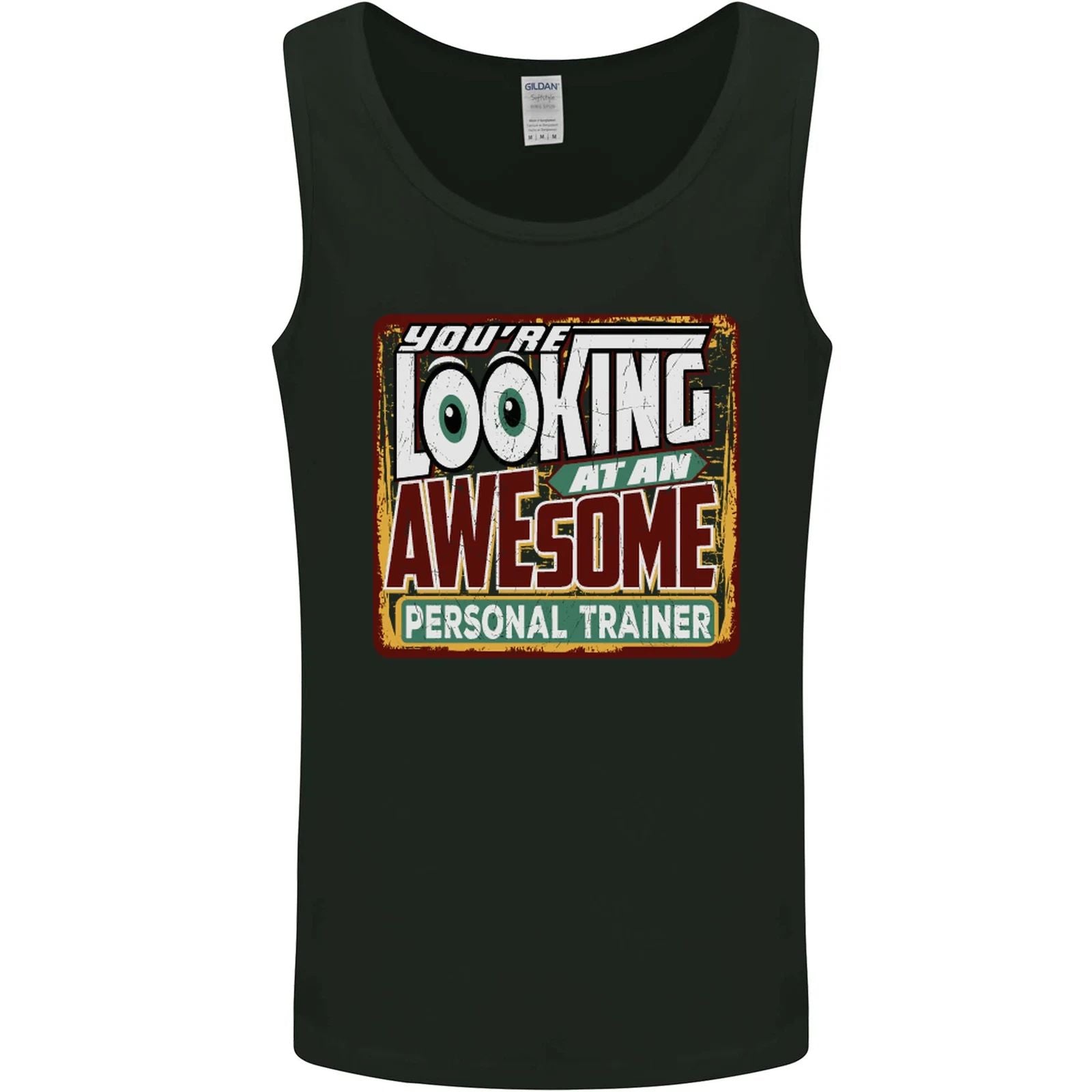 Looking at an Awesome Personal Trainer Mens Vest Tank Top