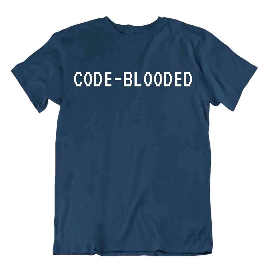 Code Blooded Tshirt Programmer T-Shirt Funny Geek T Shirt tee Shirt