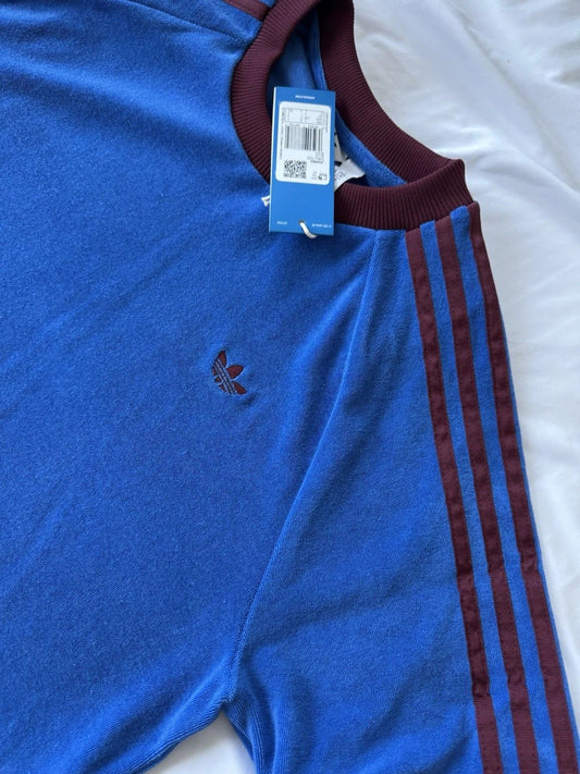 Sz M RARE Adidas Mens  Originals Adicolor 70s Vintage Cali Tee Shirt Blue Brown