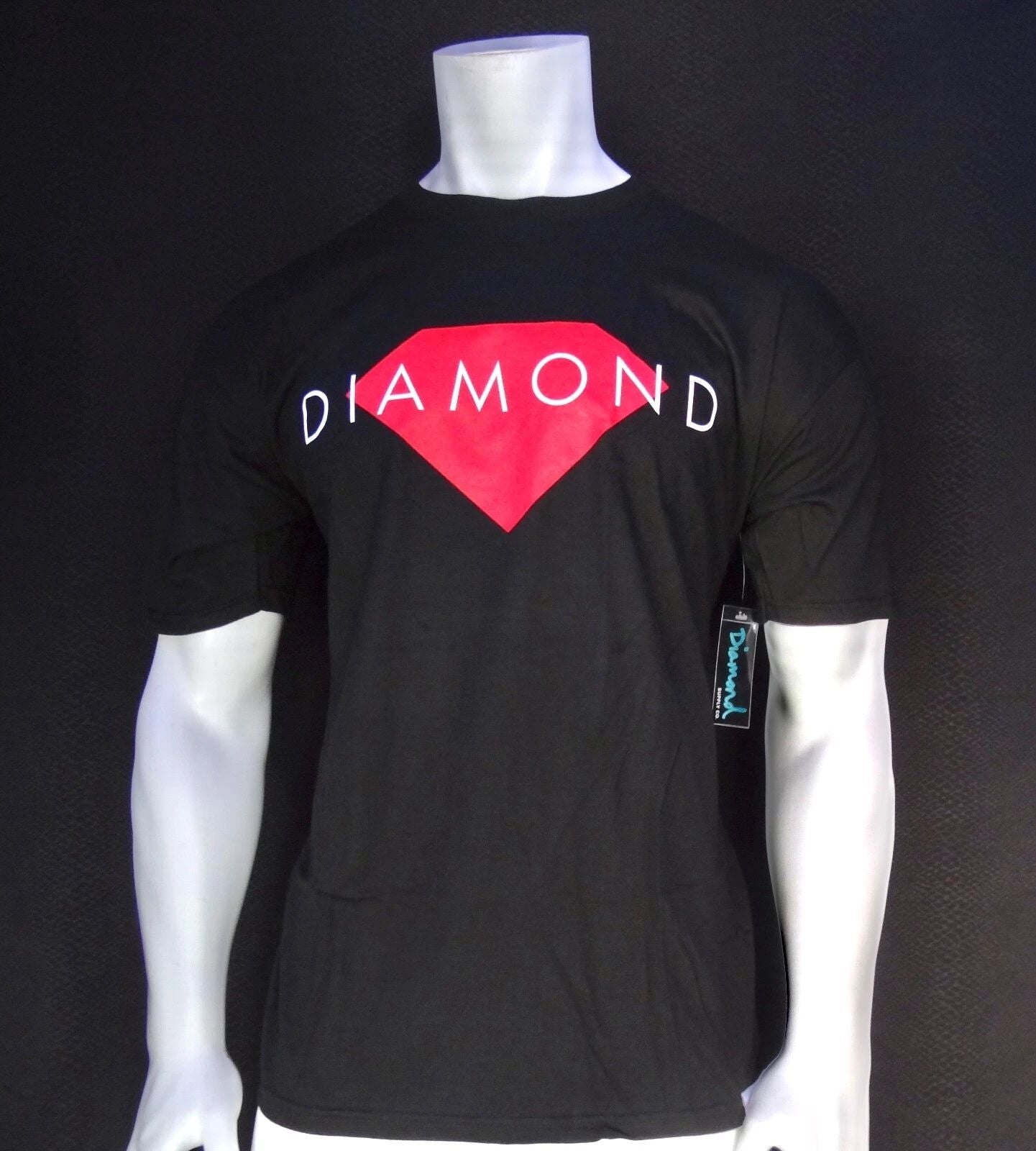 New Diamond Supply Co. Diamond Solid Black Cotton Men's T Shirt RDAM-566