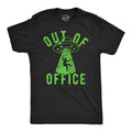 Mens Funny T Shirts Out Of Office UFO Sarcastic Alien Graphic Tee for Men