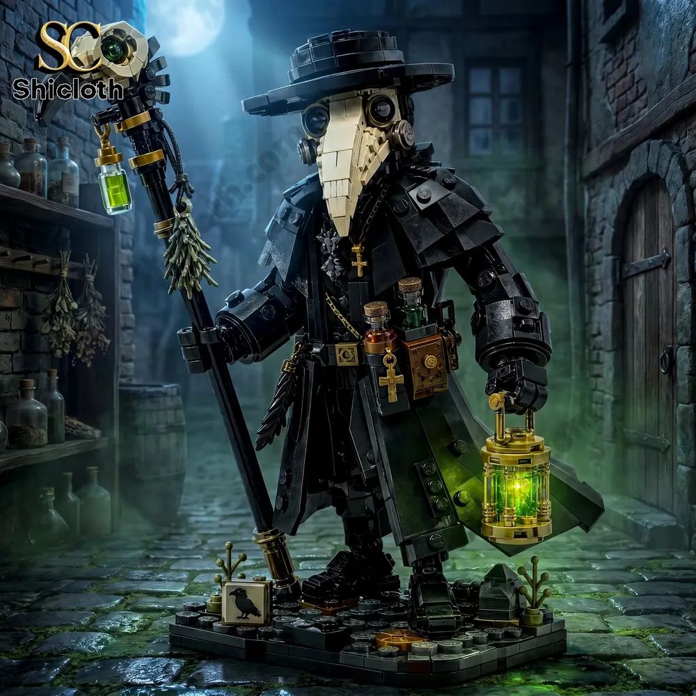 Plague Doctor Apothecary Warden Building Brick Set