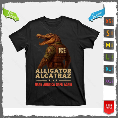 Alligator Alcatraz Ice Nature’s Own Border Patrol T-Shirt Unisex