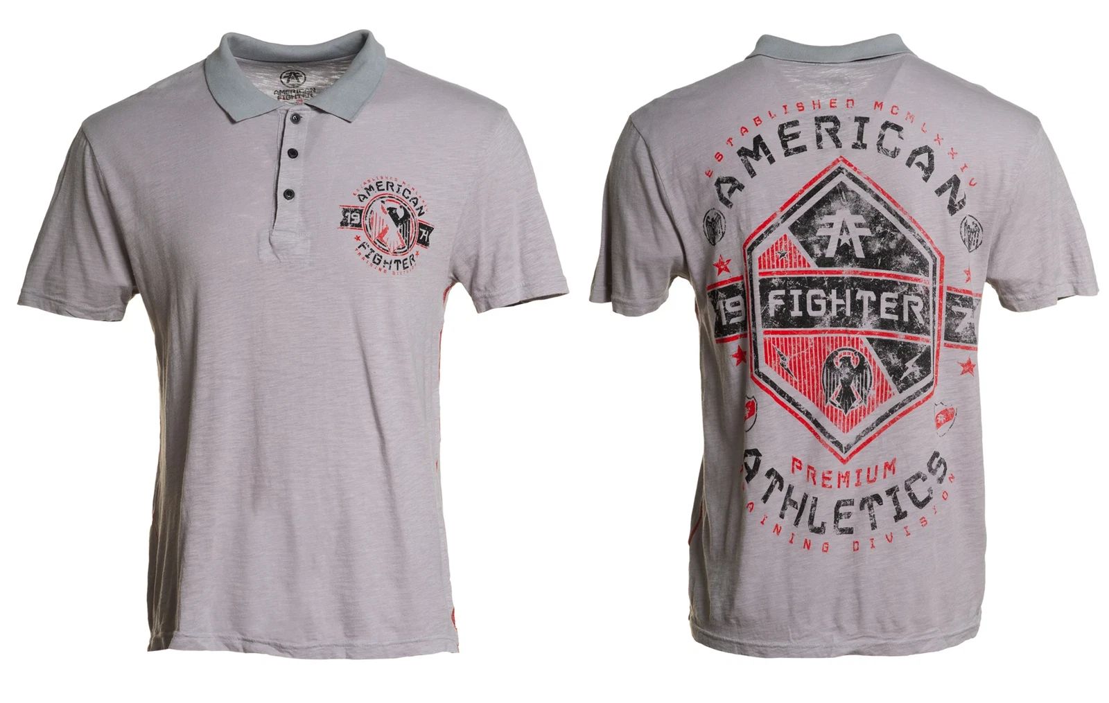 AMERICAN FIGHTER Men's T-Shirt S/S SOUTH CAROLINA POLO *