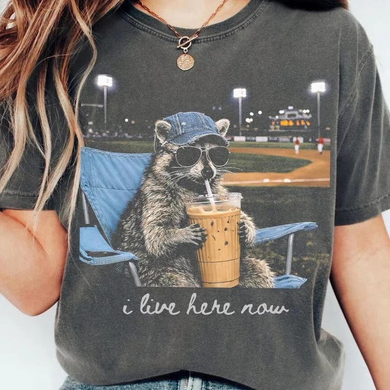 Racoon Funny Ballfield Shirt, Baseball Mama Style Shirt, Softball Shirt, Travel