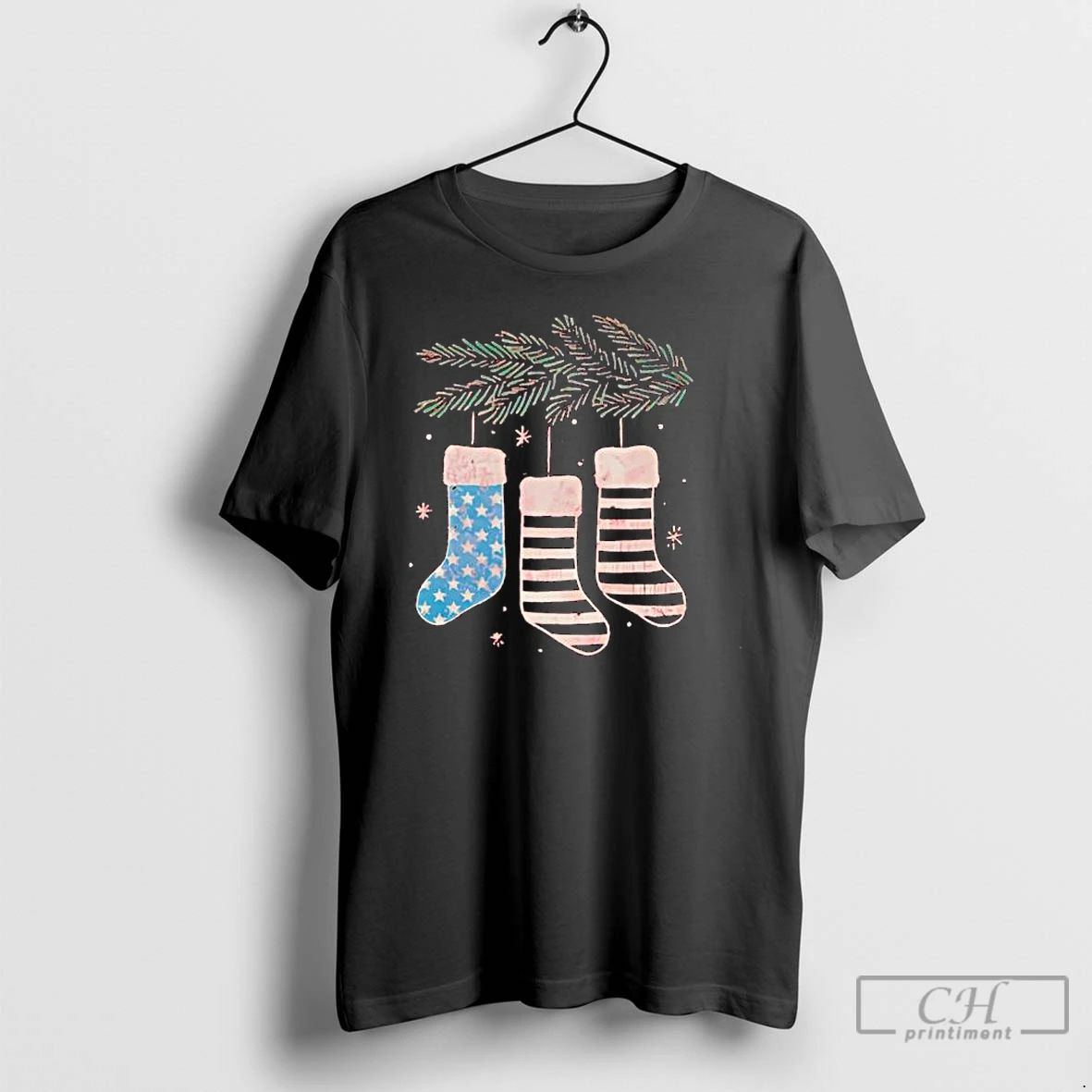 Premium Usa Stockings Christmas T Shirts