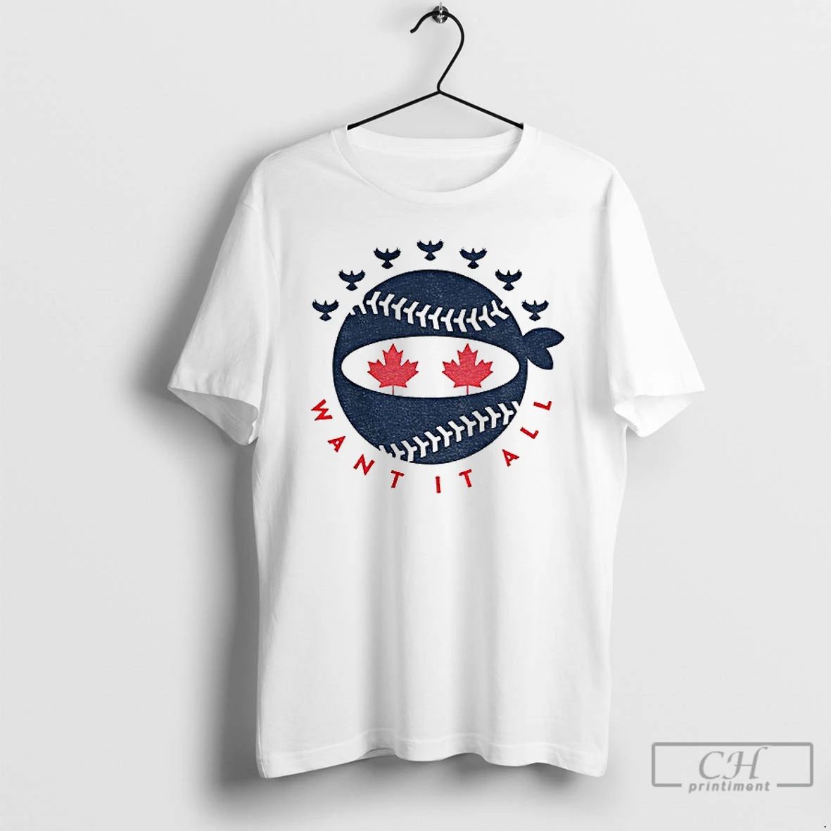 Classic Pitching Ninja Maple Leaf Want It All Toronto Blue Jays T Shirts