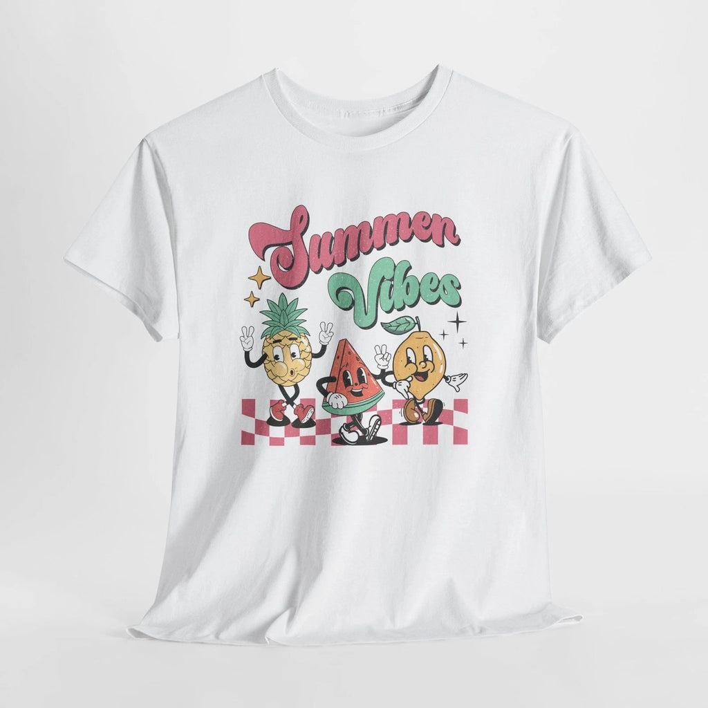 Summer Vibes Fruit Characters T-Shirt | Retro Skateboard