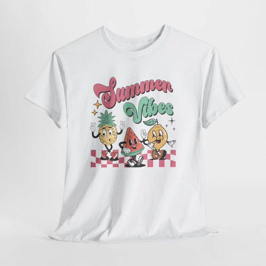 Summer Vibes Fruit Characters T-Shirt | Retro Skateboard