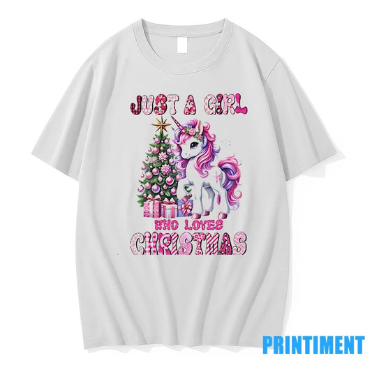 Just A Girl Who Loves Christmas Unicorn Tree Tshirts Sweater