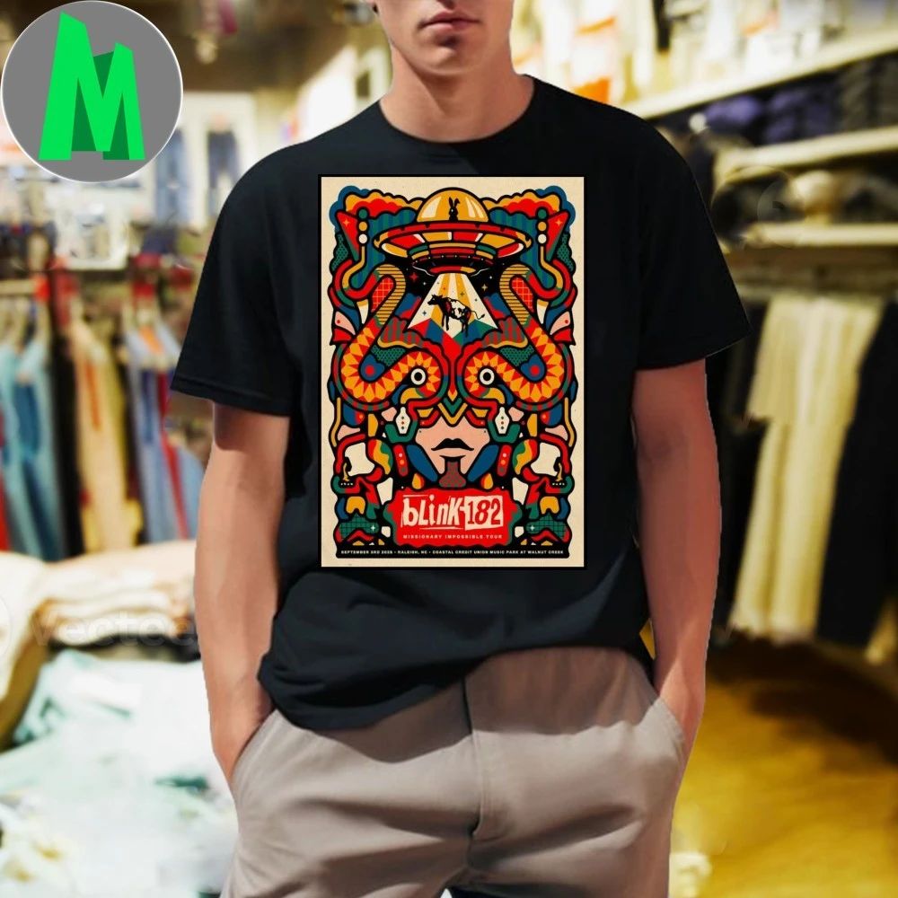 Blink-182 Sept 3 2025 Raleigh North Carolina Poster Shirt