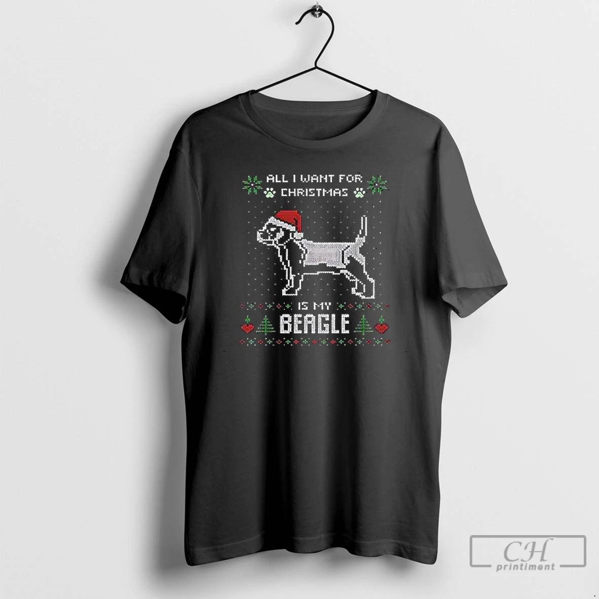 Premium Dog All I Want For Christmas Is My Beagle T Shirts