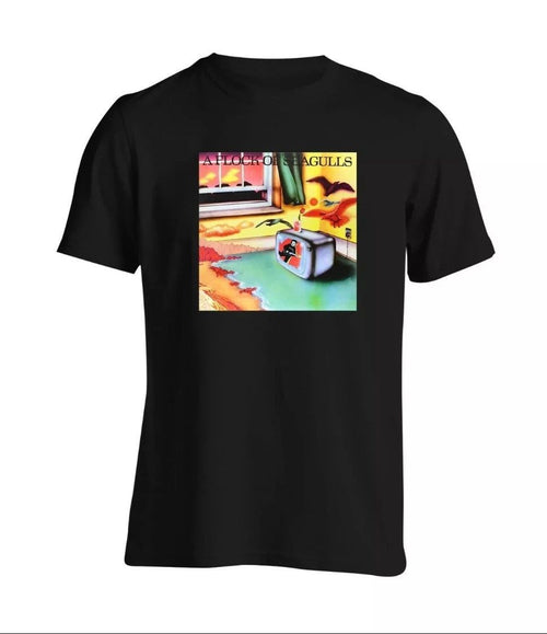 A Flock of Seagulls T Shirt Classic  Album 80's  Pop Band  S,M,L,XL,2XL Black