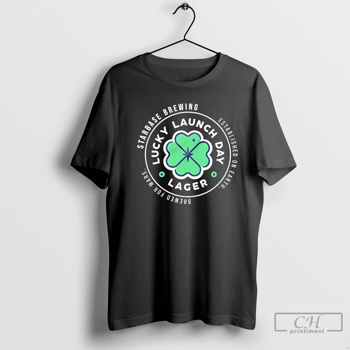 Classic Lucky Launch Day Lager Starbase Brewing T Shirts