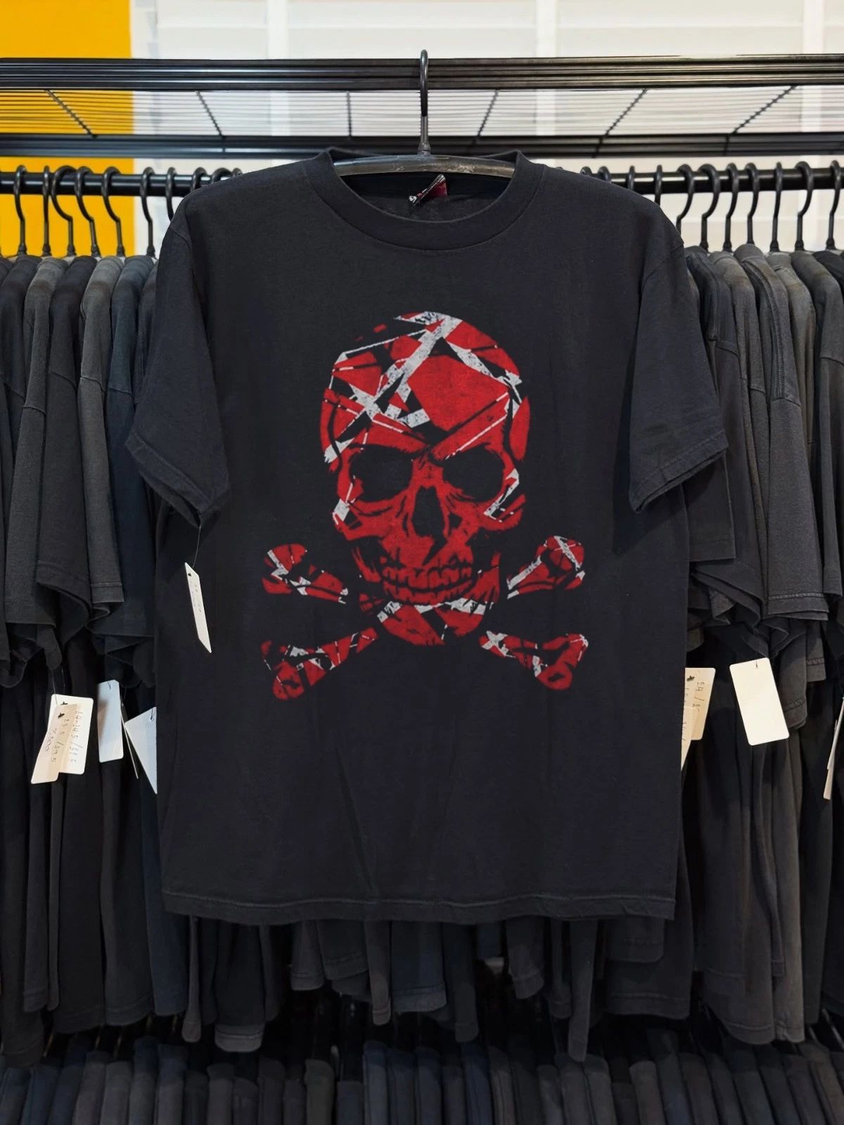Eddie Van Halen Stripes Skull Black Unisex T-shirt Size S-5XL