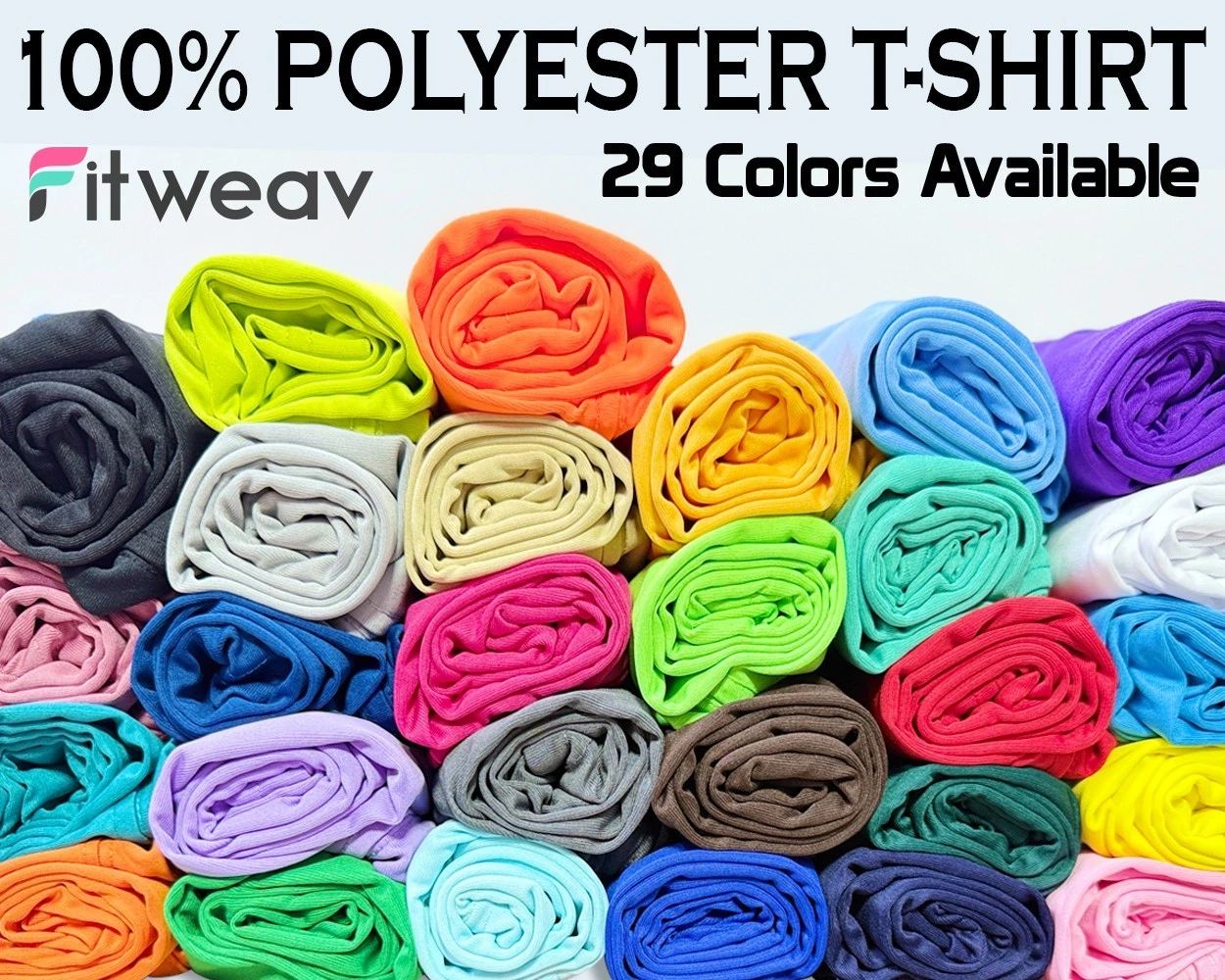 Polyester  Blank Shirt | 100% polyester Fitweav T-shirt | Super Soft Sub