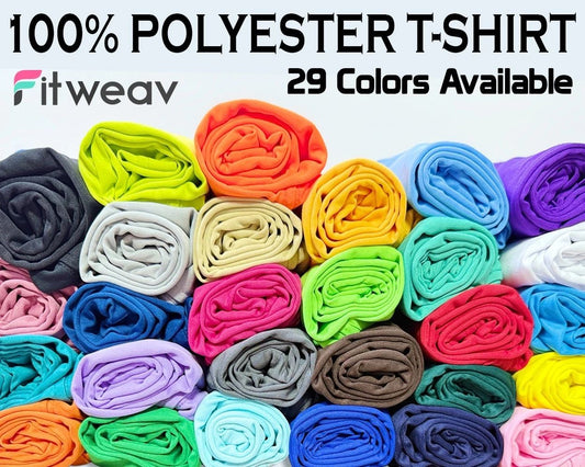 Polyester  Blank Shirt | 100% polyester Fitweav T-shirt | Super Soft Sub