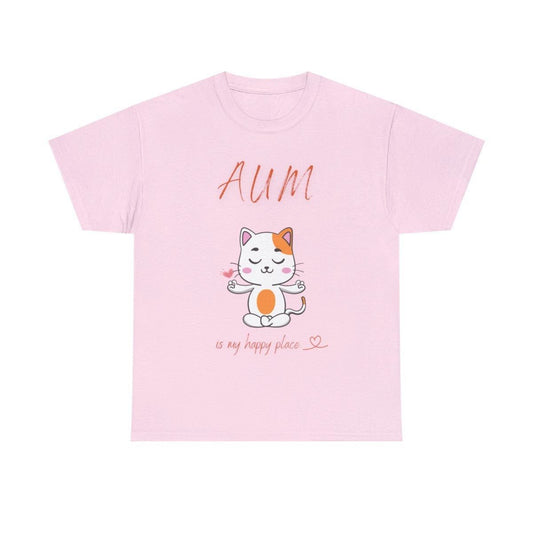 Aum is my happy place, Cat Lover gift, yoga meditation, christmas