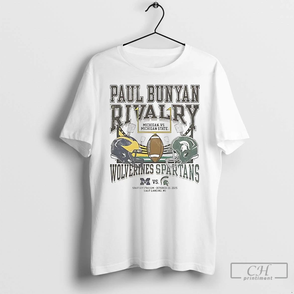 Classic Michigan State Spartans Vs Michigan Wolverines Paul Bunyan Rivalry 2025 T Shirts