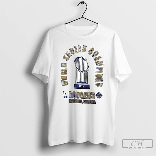 Classic La Dodgers World Series Champions Trophy 2025 T Shirts
