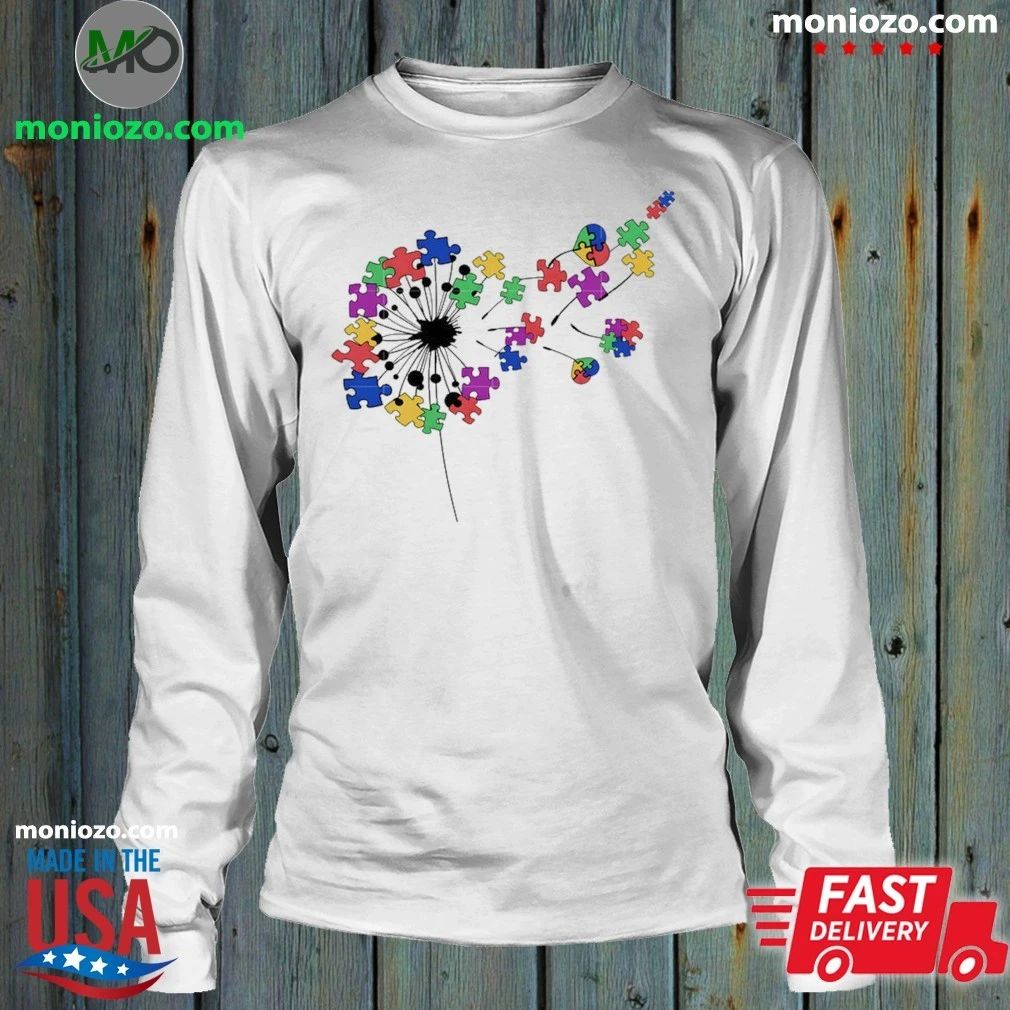 Autism Awareness Dandelion Puzzle Piece Dandelion Autism Shirt