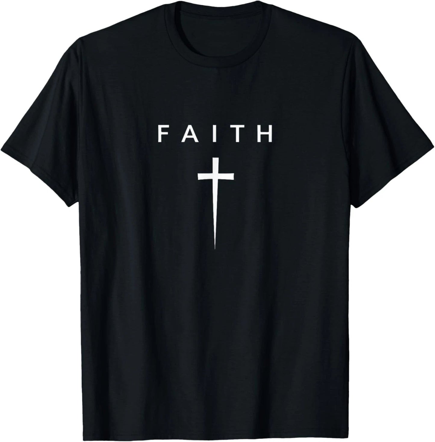 Faith Cross Subtle Christian Minimalist Religious Church T-Shirt