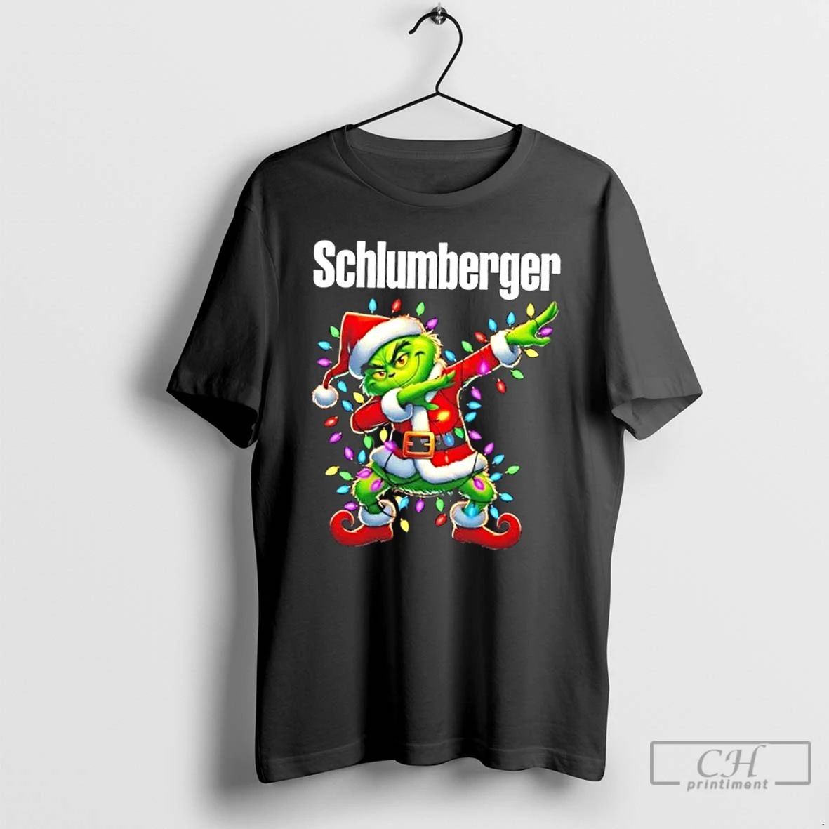 Classic Schlumberger Grinch Dabbing Merry Christmas T Shirts